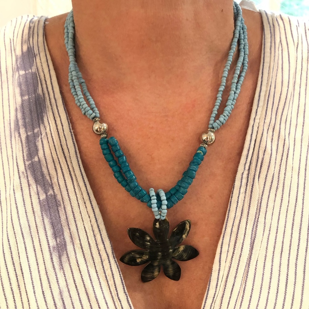 Beaded shell necklace
